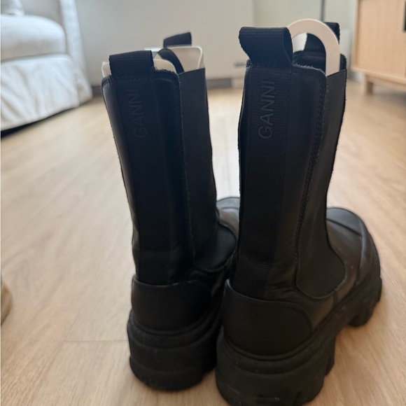 GANNI logo leather Chelsea boots - Picture 2 of 4